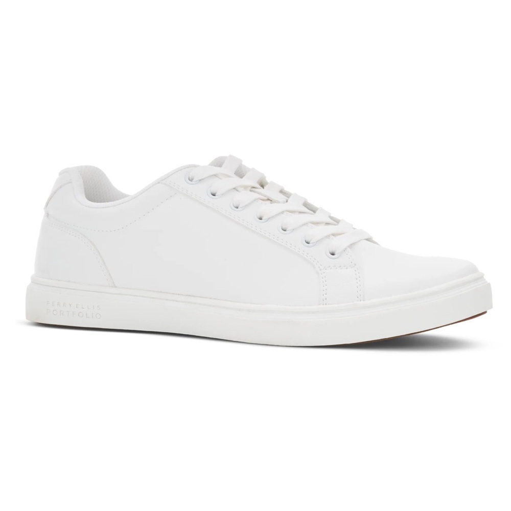 PERRY ELLIS • White Vincent Sneakers Includes Box
